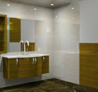 豪华厕所装修SU模型下载_sketchup草图大师SKP模型