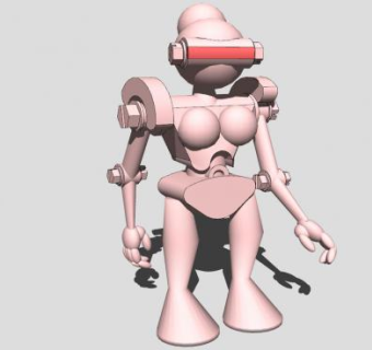 女机器人SU模型下载_sketchup草图大师SKP模型
