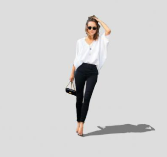 时尚年轻女人SU模型下载_sketchup草图大师SKP模型