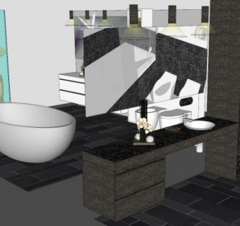 现代卫生间设备SU模型下载_sketchup草图大师SKP模型
