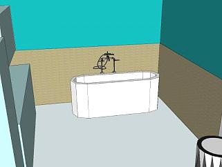 浴室<em>装修卫生间</em>SU模型下载_sketchup草图大师SKP模型
