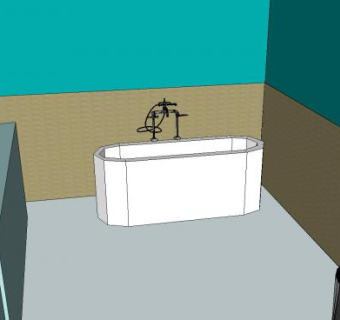 浴室装修卫生间SU模型下载_sketchup草图大师SKP模型