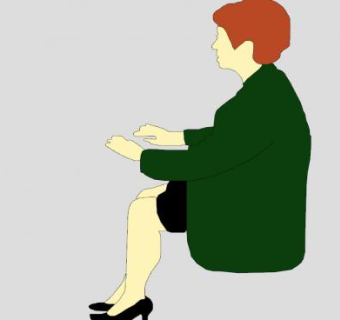 女人打字SU模型下载_sketchup草图大师SKP模型