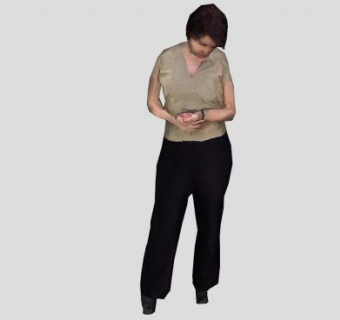 中年妇女SU模型下载_sketchup草图大师SKP模型