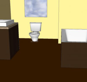 现代卫浴浴室SU模型下载_sketchup草图大师SKP模型