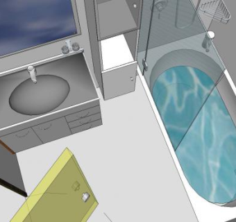 现代家居卫浴装修SU模型下载_sketchup草图大师SKP模型