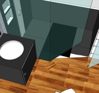 浴室卫浴空间设计SU模型下载_sketchup草图大师SKP模型