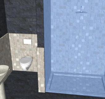 现代洗澡间浴室SU模型下载_sketchup草图大师SKP模型