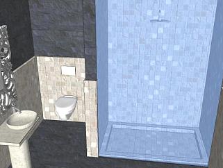现代洗澡间浴室SU模型下载_sketchup草图大师SKP模型