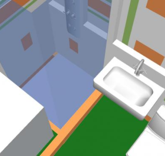 新鲜卫生间装修浴室SU模型下载_sketchup草图大师SKP模型