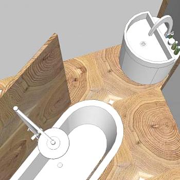 板式卫浴浴室SU模型下载_sketchup草图大师SKP模型