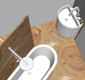 板式卫浴浴室SU模型下载_sketchup草图大师SKP模型