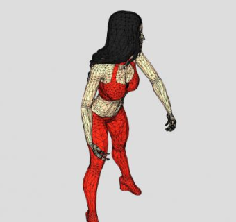 热情女郎SU模型下载_sketchup草图大师SKP模型