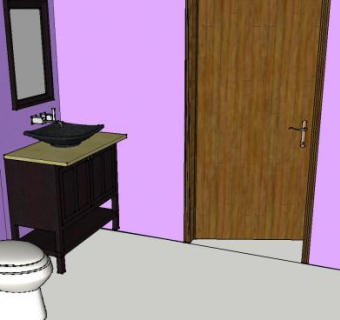 卫生间卫浴装饰浴室SU模型下载_sketchup草图大师SKP模型