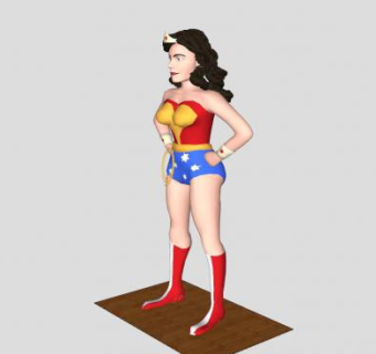 神奇女侠人物SU模型下载_sketchup草图大师SKP模型