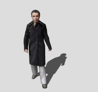 背背包女人SU模型下载_sketchup草图大师SKP模型