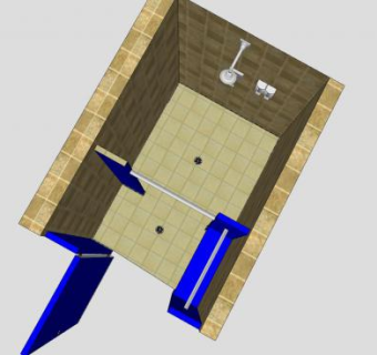 卫生间更衣室淋浴SU模型下载_sketchup草图大师SKP模型