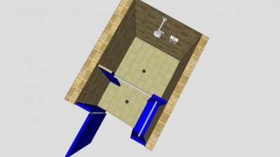 卫生间更衣室淋浴SU模型下载_sketchup草图大师SKP模型