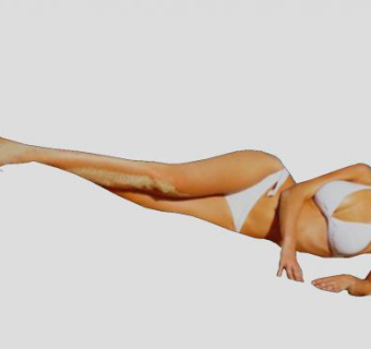 白色比基尼女孩SU模型下载_sketchup草图大师SKP模型