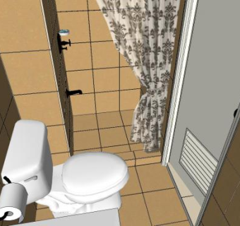 卫生间浴室淋浴SU模型下载_sketchup草图大师SKP模型