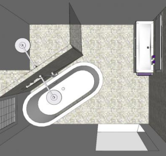 卫生间更衣室浴室SU模型下载_sketchup草图大师SKP模型
