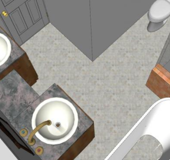 简约风格浴室更衣室SU模型下载_sketchup草图大师SKP模型