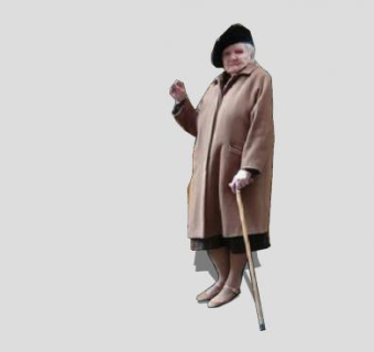 白发老奶奶SU模型下载_sketchup草图大师SKP模型