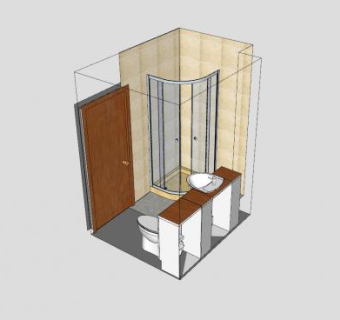 淋浴浴室更衣室SU模型下载_sketchup草图大师SKP模型