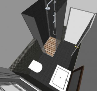 淋浴房更衣室SU模型下载_sketchup草图大师SKP模型