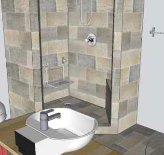 皮尔斯工作室浴室SU模型下载_sketchup草图大师SKP模型