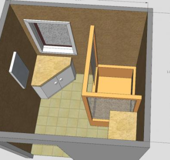 现代浴室更衣室SU模型下载_sketchup草图大师SKP模型