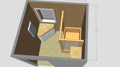 现代浴室更衣室SU模型下载_sketchup草图大师SKP模型