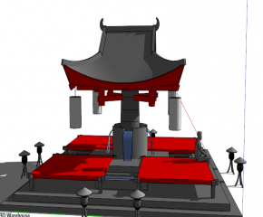 娱乐越南茶馆SU模型下载_sketchup草图大师SKP模型