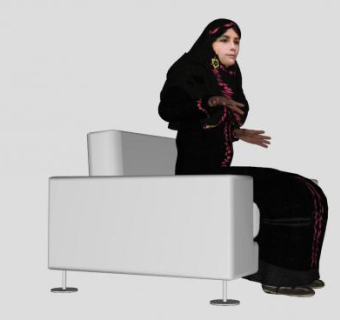 椅子上的阿拉伯女人SU模型下载_sketchup草图大师SKP模型