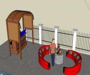 后院酒吧休闲烧烤SU模型下载_sketchup草图大师SKP模型