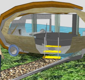 户外烧烤的小屋SU模型下载_sketchup草图大师SKP模型