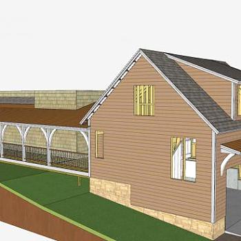 建筑住宅外观SU模型下载_sketchup草图大师SKP模型