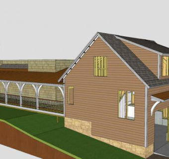 建筑住宅外观SU模型下载_sketchup草图大师SKP模型