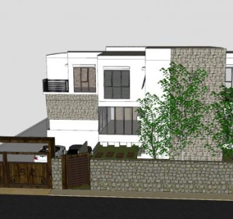 建筑外观皇家住宅SU模型下载_sketchup草图大师SKP模型
