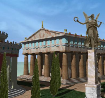 奥林匹亚神庙SU模型下载_sketchup草图大师SKP模型