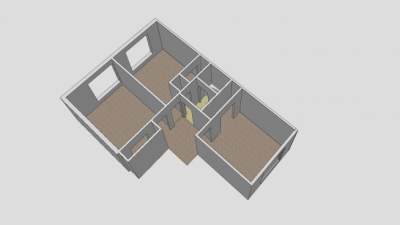 家装二居室布局SU模型下载_sketchup草图大师SKP模型