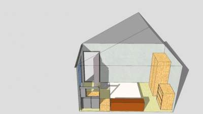 沃特福德卧室装修SU模型下载_sketchup草图大师SKP模型