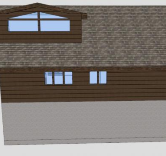 二楼阁楼简易装修SU模型下载_sketchup草图大师SKP模型