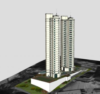 普罗旺斯建筑SU模型下载_sketchup草图大师SKP模型