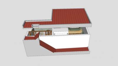 顶层装修SU模型下载_sketchup草图大师SKP模型