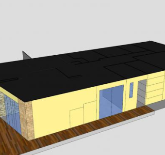 小木屋二楼和阁楼SU模型下载_sketchup草图大师SKP模型