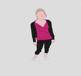 年轻女子SU模型下载_sketchup草图大师SKP模型
