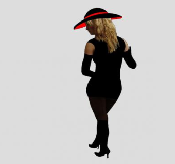 时尚女士SU模型下载_sketchup草图大师SKP模型