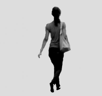 年轻女子走姿SU模型下载_sketchup草图大师SKP模型
