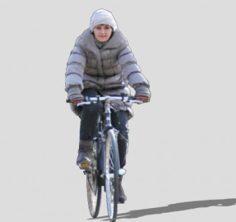 骑车的女人SU模型下载_sketchup草图大师SKP模型